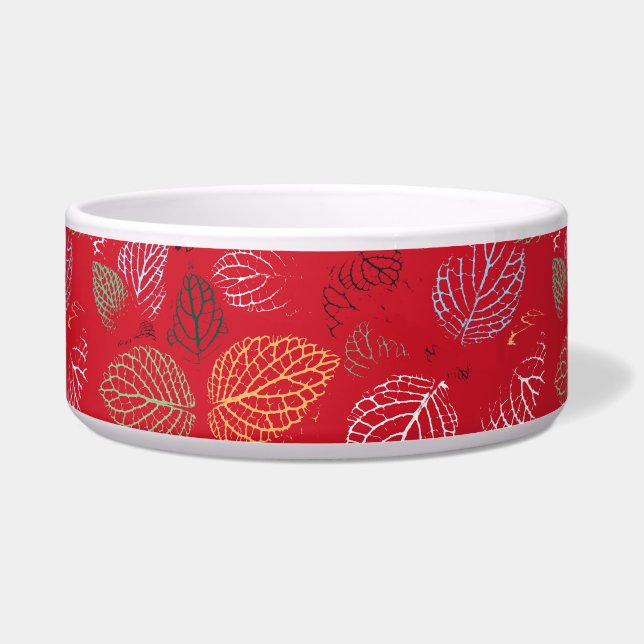 Comedero Otoño, patrón de hojas (Frente)