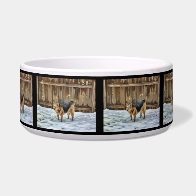 Comedero Oveja Alemana En El Bollo De Nieve Medio (Frente)