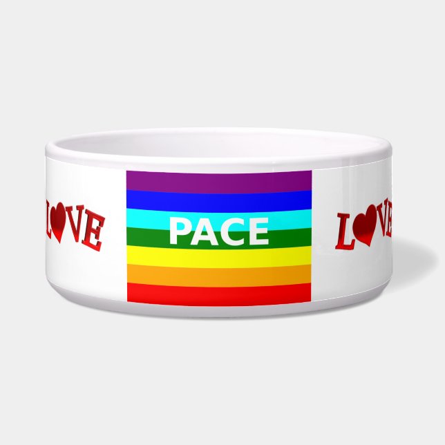 Comedero Pace (Paz) y Love Pet Bowl (Frente)