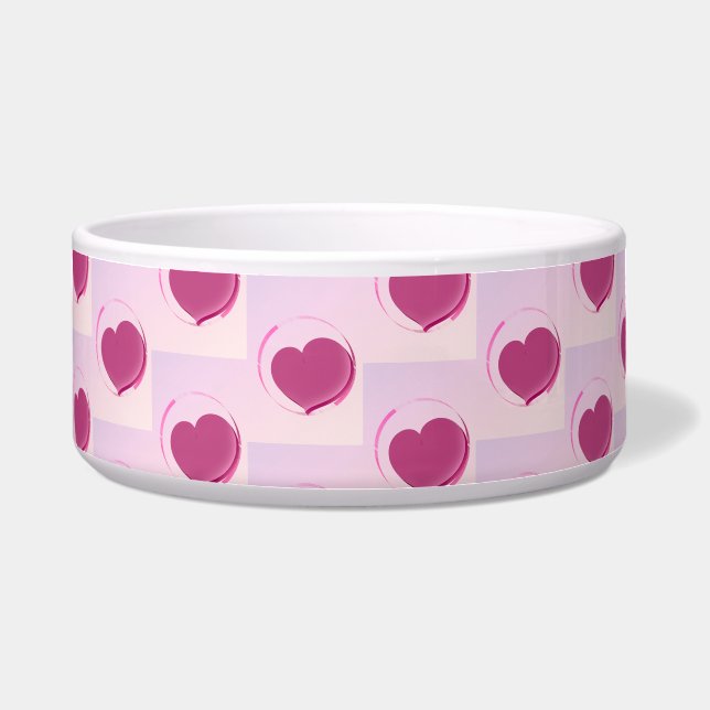 Comedero Padrão fofo de pequenos corações. (Frente)