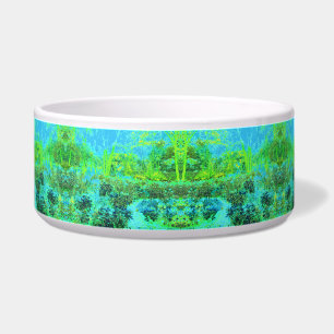 Comedero Paisaje Trippy Lime Green y Blue Garden
