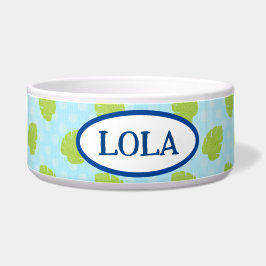 Comedero Palm Leaf Island Ceramic Pet Bowl