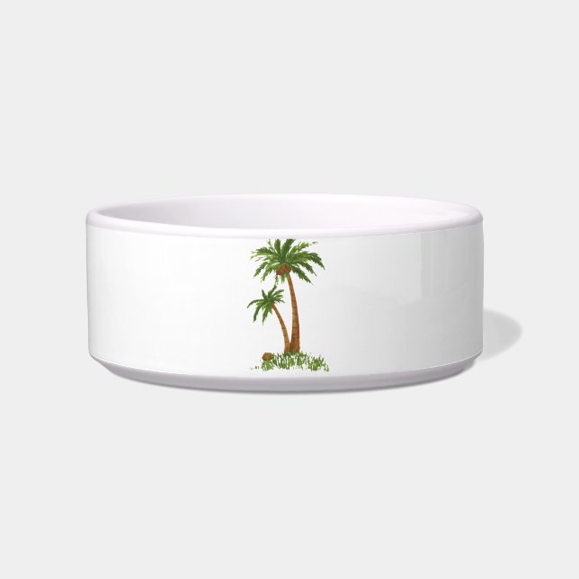Comedero Palm Tree Pet Bowls (2) tamaños (Frente)