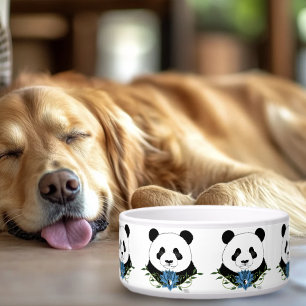 Comedero Panda Bear Lotus Flower Blue