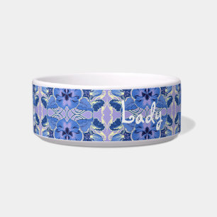 Comedero Pansia azul vintage personalizada