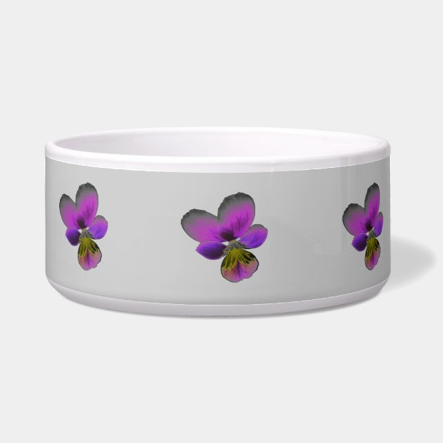 Comedero Pansy Wild Dark Purple Dog Bowl (Frente)