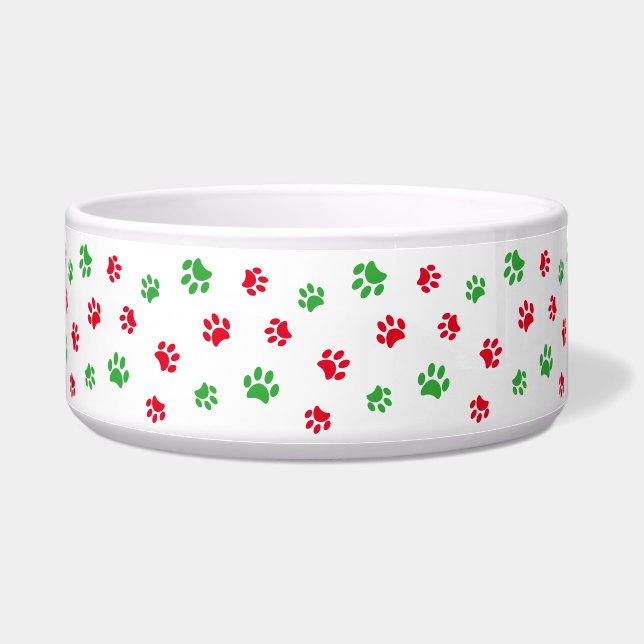 Comedero Papel verde rojo festivo imprime Mascota de Navida (Derecha)