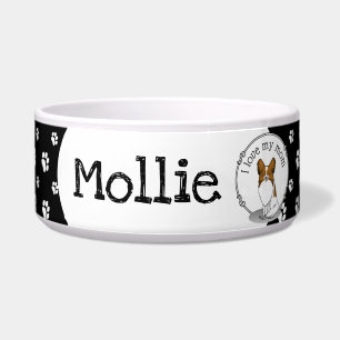 Comedero Papillon Mom Pap Mom (blanco y estable) Cute Dog M