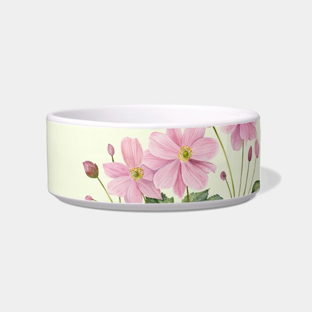 Comedero Para anémona japonesa rosa acuarela Mascota (Derecha)