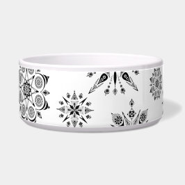 comedero para perro con mandalas