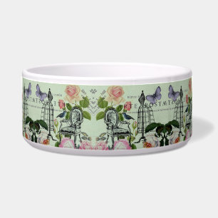 Comedero parís de mariposa de rosa francés vintage moderno