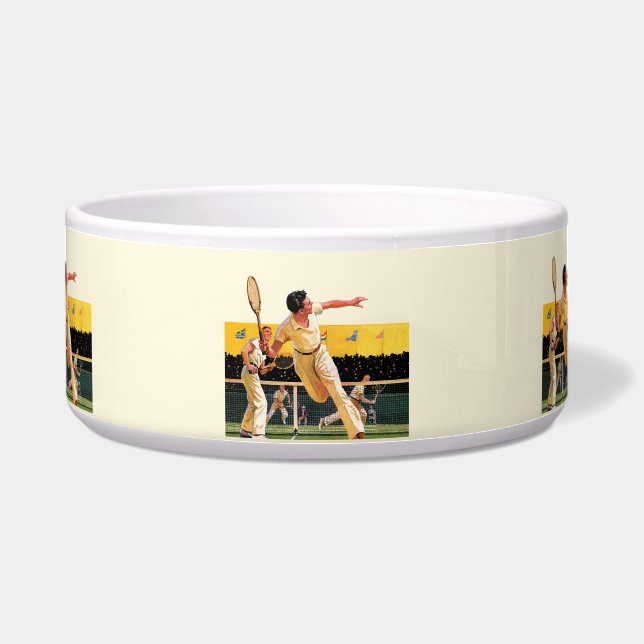 Comedero Partido del tenis de los dobles (Frente)