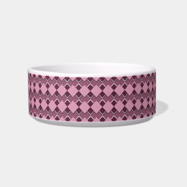 Comedero Passion Pink Square and Diamond Checkered Pattern