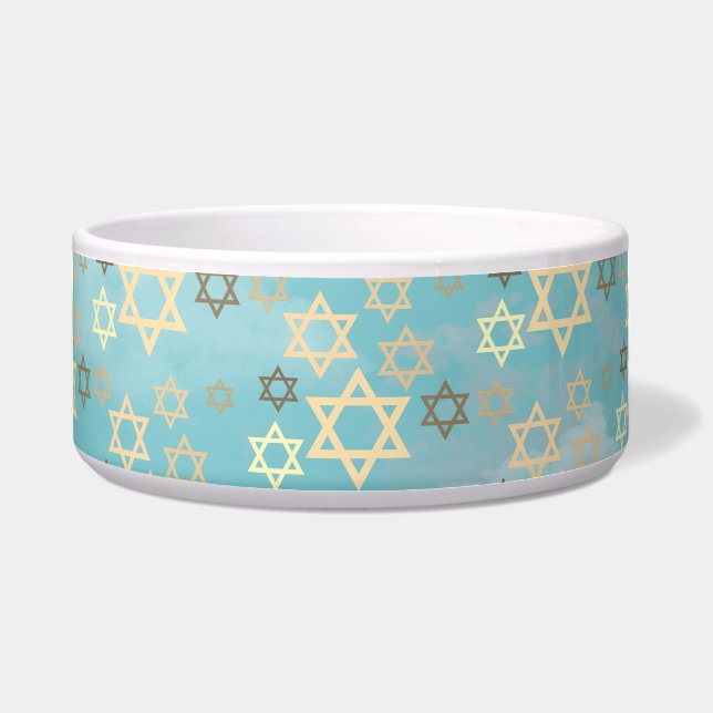 Comedero Passover Blue Sky Stars of David Mascota (Frente)