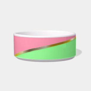 Comedero Pastel y Tazón de Mascotas de Oro