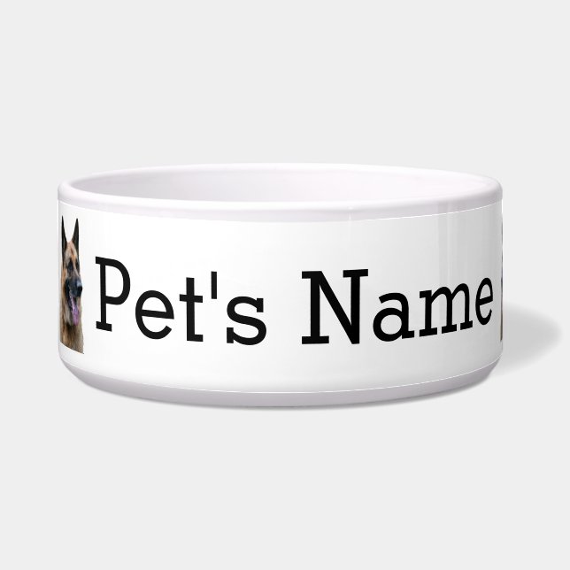 Comedero Pastor Alemán, Alsacia. El nombre de tu perro. (Frente)