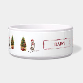 Comedero Pastor australiano Navidades graciosos perro con á