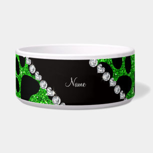 Comedero Patas conocidas de encargo del perro negro del