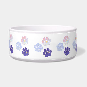 Comedero Patas de perro coloridas