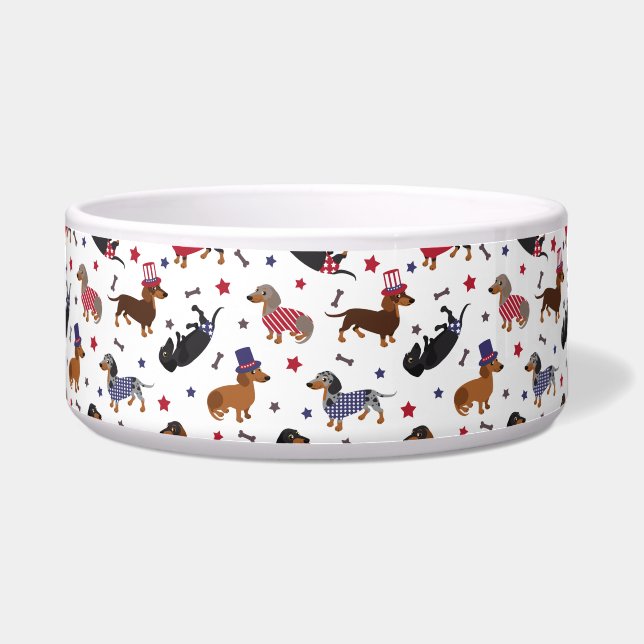 Comedero Patriotic Dachshund (Frente)