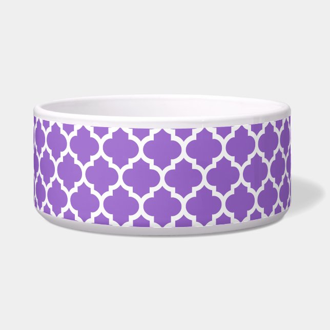 Comedero Patrón Amethyid White Moroccan Quatrefoil No. 5 (Frente)