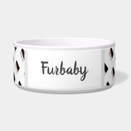 Comedero Patrón blanco y negro