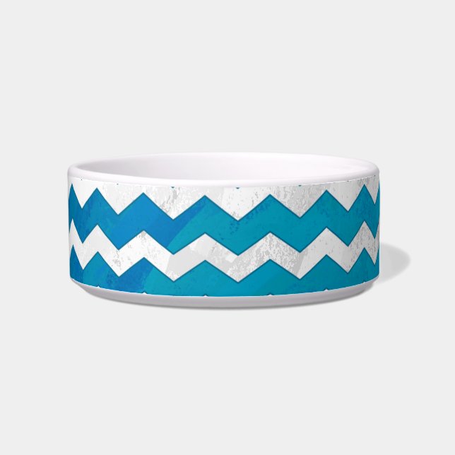 Comedero Patrón Chevron Azul Océano (Derecha)