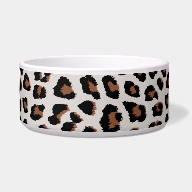 Comedero Patrón clásico de estampado de leopardo (Frente)