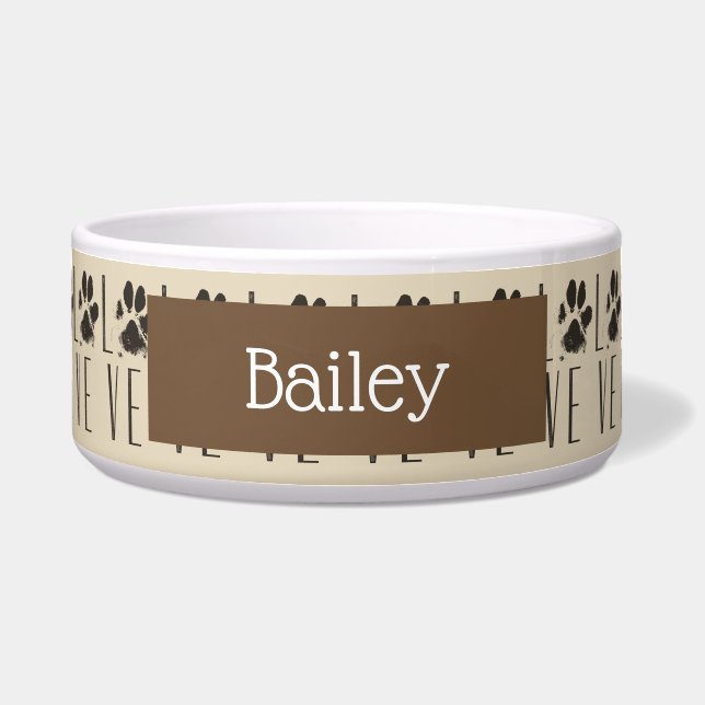 Comedero Patrón con una huella que expulsa el amor (Frente)