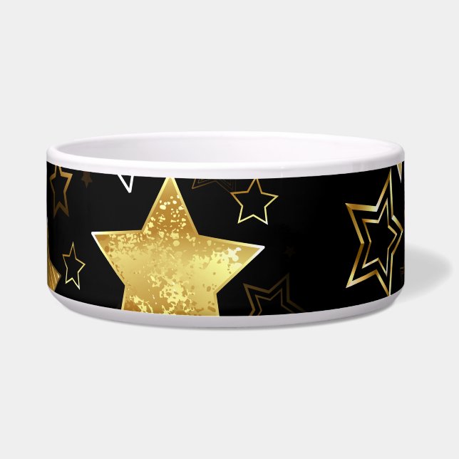 Comedero Patrón continuo con estrellas doradas (Frente)