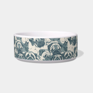 Comedero Patrón continuo de perro pug lindo