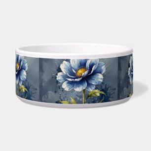 Comedero Patrón de acuarela de flores azules