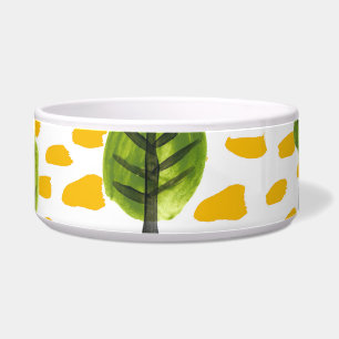 Comedero Patrón de árbol negro verde Naive