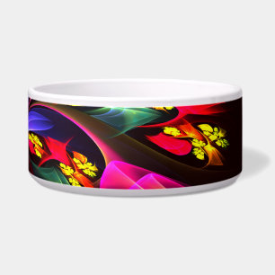 Comedero Patrón de arte de resumen floral colorido moderno 