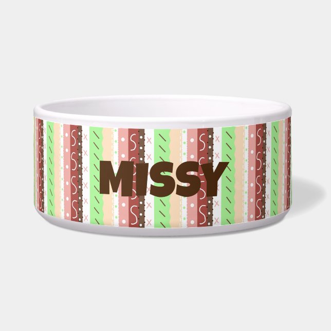 Comedero Patrón de Boho personalizado (Frente)