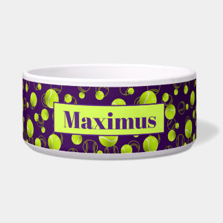 Comedero Patrón de bolas de tenis amarillo morado