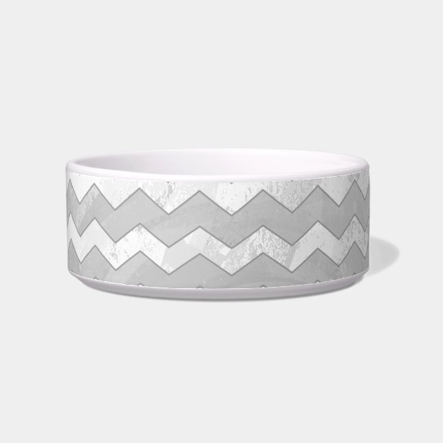 Comedero Patrón de Chevron Gris con cielo lluvioso (Derecha)