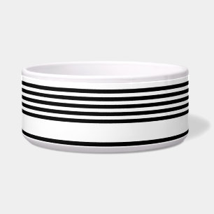 Comedero Patrón de cinco rayas en blanco y negro