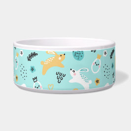 Comedero Patrón de Conejito de Pascua Adorable Conejos Huev