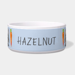 Comedero Patrón de conejo conejo conejo azul personalizado