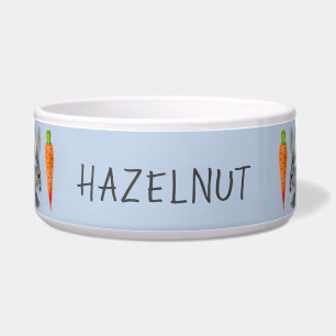 Comedero Patrón de conejo conejo conejo azul personalizado 