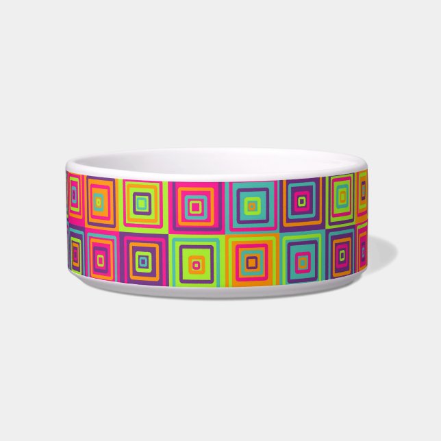 Comedero Patrón de cuadrados (Frente)