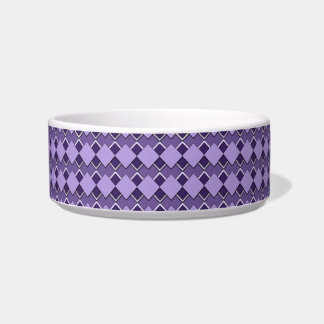 Comedero Patrón de cuadros violeta púrpura cuadrado y diama
