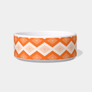 Comedero patrón de diamante naranja
