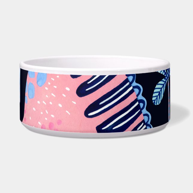 Comedero Patrón de dinosaurios personalizados. (Frente)