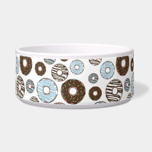 Comedero Patrón De Donuts, Donuts Azules, Donuts Marrones