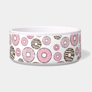 Comedero Patrón De Donuts, Donuts Rosados, Donuts Blancos