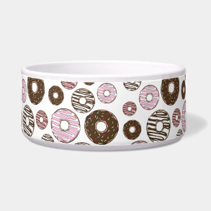 Comedero Patrón De Donuts, Donuts Rosados, Donuts Marrones