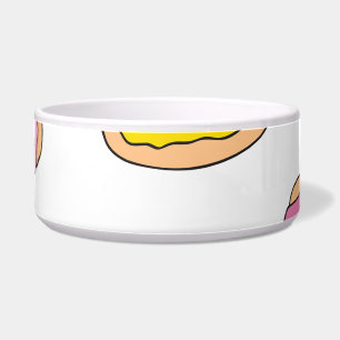 Comedero Patrón de donuts Doodle, diseño sin fisuras.