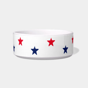 Comedero Patrón de estrellas patrióticas azul rojo USA